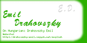 emil drahovszky business card